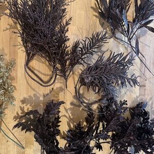 Decorative metallic bronze, gold, silver Faux Foliage Set